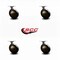 Service Caster 2.25 Inch Windsor Antique Soft Tread Ball Caster - Top Plate - SCC, 4PK SCC-TP01S214-DCR-WA-4 - alternate 4